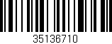 Código de barras (EAN, GTIN, SKU, ISBN): '35136710'