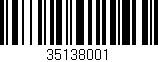 Código de barras (EAN, GTIN, SKU, ISBN): '35138001'