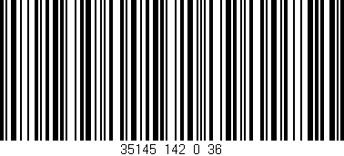 Código de barras (EAN, GTIN, SKU, ISBN): '35145_142_0_36'
