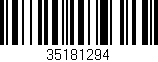 Código de barras (EAN, GTIN, SKU, ISBN): '35181294'