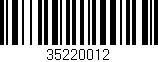 Código de barras (EAN, GTIN, SKU, ISBN): '35220012'