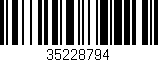 Código de barras (EAN, GTIN, SKU, ISBN): '35228794'