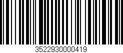 Código de barras (EAN, GTIN, SKU, ISBN): '3522930000419'