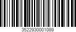 Código de barras (EAN, GTIN, SKU, ISBN): '3522930001089'
