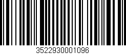 Código de barras (EAN, GTIN, SKU, ISBN): '3522930001096'