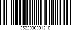 Código de barras (EAN, GTIN, SKU, ISBN): '3522930001218'