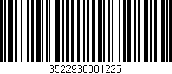 Código de barras (EAN, GTIN, SKU, ISBN): '3522930001225'