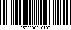 Código de barras (EAN, GTIN, SKU, ISBN): '3522930010180'