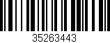 Código de barras (EAN, GTIN, SKU, ISBN): '35263443'