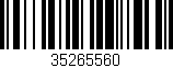 Código de barras (EAN, GTIN, SKU, ISBN): '35265560'