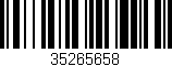 Código de barras (EAN, GTIN, SKU, ISBN): '35265658'