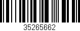 Código de barras (EAN, GTIN, SKU, ISBN): '35265662'