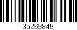 Código de barras (EAN, GTIN, SKU, ISBN): '35269849'