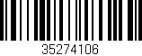 Código de barras (EAN, GTIN, SKU, ISBN): '35274106'