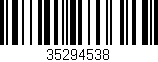 Código de barras (EAN, GTIN, SKU, ISBN): '35294538'
