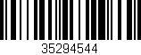 Código de barras (EAN, GTIN, SKU, ISBN): '35294544'