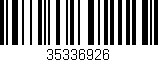 Código de barras (EAN, GTIN, SKU, ISBN): '35336926'