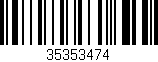 Código de barras (EAN, GTIN, SKU, ISBN): '35353474'
