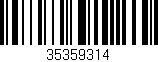 Código de barras (EAN, GTIN, SKU, ISBN): '35359314'
