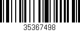 Código de barras (EAN, GTIN, SKU, ISBN): '35367498'