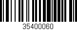 Código de barras (EAN, GTIN, SKU, ISBN): '35400060'