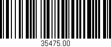 Código de barras (EAN, GTIN, SKU, ISBN): '35475.00'