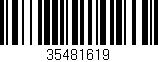 Código de barras (EAN, GTIN, SKU, ISBN): '35481619'