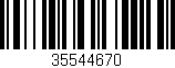 Código de barras (EAN, GTIN, SKU, ISBN): '35544670'
