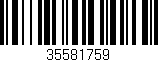 Código de barras (EAN, GTIN, SKU, ISBN): '35581759'