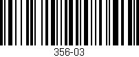 Código de barras (EAN, GTIN, SKU, ISBN): '356-03'