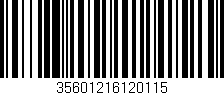 Código de barras (EAN, GTIN, SKU, ISBN): '35601216120115'