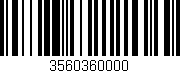 Código de barras (EAN, GTIN, SKU, ISBN): '3560360000'
