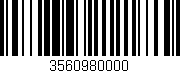 Código de barras (EAN, GTIN, SKU, ISBN): '3560980000'
