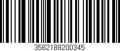 Código de barras (EAN, GTIN, SKU, ISBN): '3562189200345'