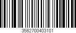 Código de barras (EAN, GTIN, SKU, ISBN): '3562700403101'