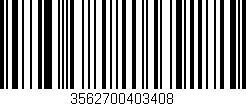 Código de barras (EAN, GTIN, SKU, ISBN): '3562700403408'