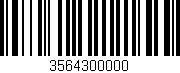 Código de barras (EAN, GTIN, SKU, ISBN): '3564300000'