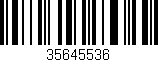 Código de barras (EAN, GTIN, SKU, ISBN): '35645536'