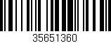 Código de barras (EAN, GTIN, SKU, ISBN): '35651360'