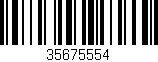 Código de barras (EAN, GTIN, SKU, ISBN): '35675554'