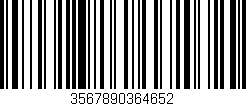 Código de barras (EAN, GTIN, SKU, ISBN): '3567890364652'