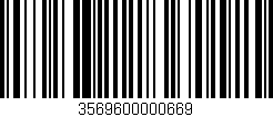 Código de barras (EAN, GTIN, SKU, ISBN): '3569600000669'