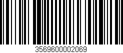 Código de barras (EAN, GTIN, SKU, ISBN): '3569600002069'