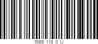 Código de barras (EAN, GTIN, SKU, ISBN): '3569_118_0_U'