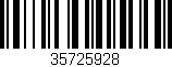 Código de barras (EAN, GTIN, SKU, ISBN): '35725928'