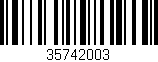 Código de barras (EAN, GTIN, SKU, ISBN): '35742003'