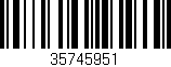 Código de barras (EAN, GTIN, SKU, ISBN): '35745951'