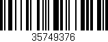 Código de barras (EAN, GTIN, SKU, ISBN): '35749376'