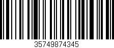 Código de barras (EAN, GTIN, SKU, ISBN): '35749874345'