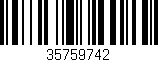 Código de barras (EAN, GTIN, SKU, ISBN): '35759742'